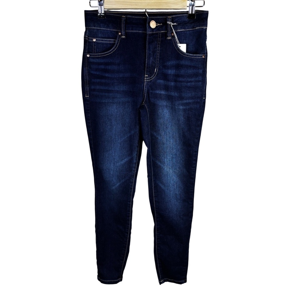 Maurices Everflex Dark Wash Skinny Jeans Womens 0 Short High Rise Denim